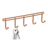 Porta Chaves 5 Ganchos Cabideiro Rose Gold - Ela Decora